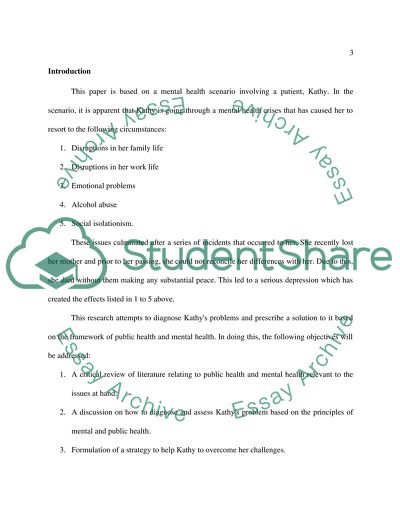 Developing Mental Health Scenario for Kathy