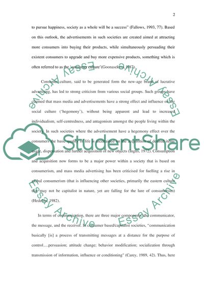 The Concept of Hegemony in Media Advertisement