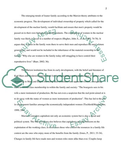 Changing Family Life and Social Theories