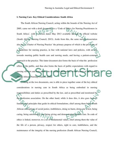 Nursing in a legal and ethical environment in Australia