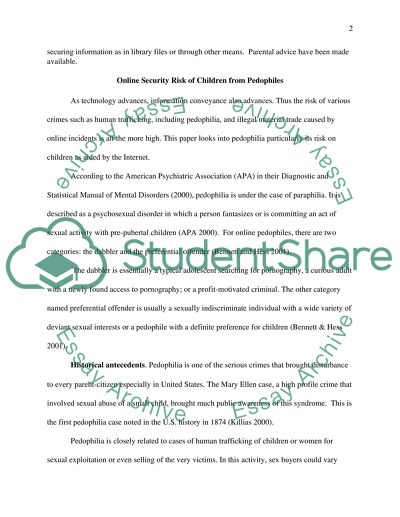 Sexual predators of young children in the Internet