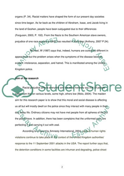 Racial prejudices among the police in united kingdom