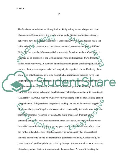 Why has the Mafia been able to survive for so long, despite enormous pressure from law enforcement