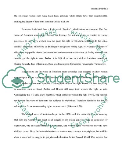 Argumantative Resarch Paper - Feminism