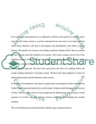 International Law as a Substantive Law