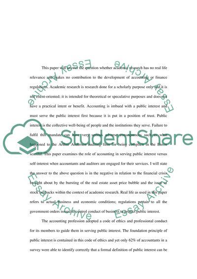 Ideology of the American Public Accounting Profession