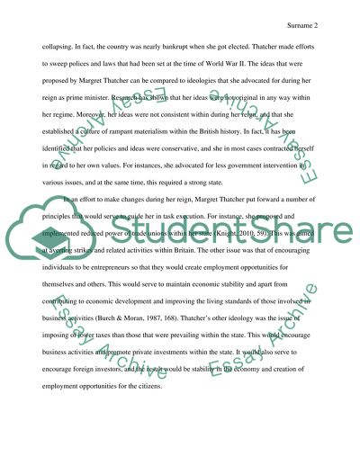 Thatcherism in British Politics