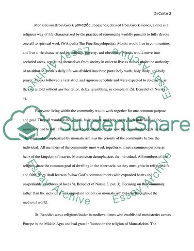 Monasticism in the Medieval World