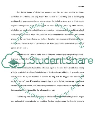 Overview of Alcoholism as a Disease