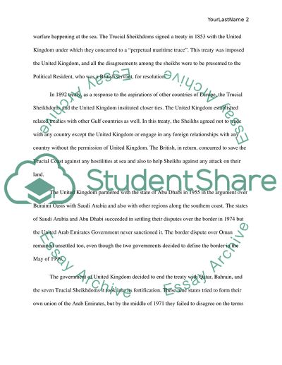 Country Report on United Arab Emirates