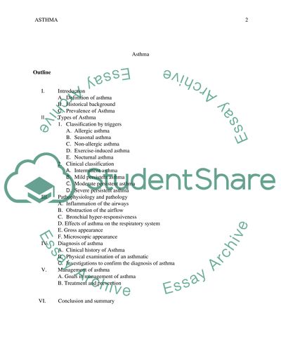 Types of Asthma, Its Pathophysiology and Pathology