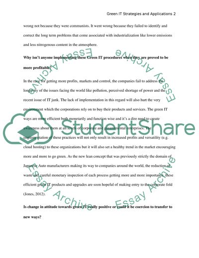 Green IT Strategies and Applications