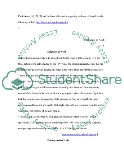 The Signs of Aids, its Treatment and Prevention