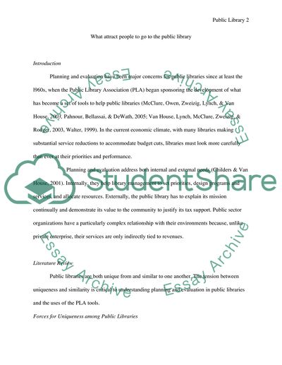 What Attract People to Go to the Public Library