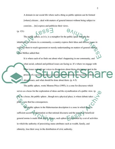 Relationship of Traditional Public Sphere with the Media and the Internet