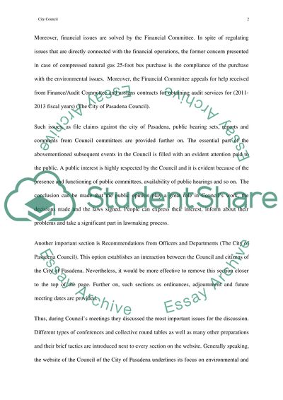 Pasadena City Hall Website Analysis