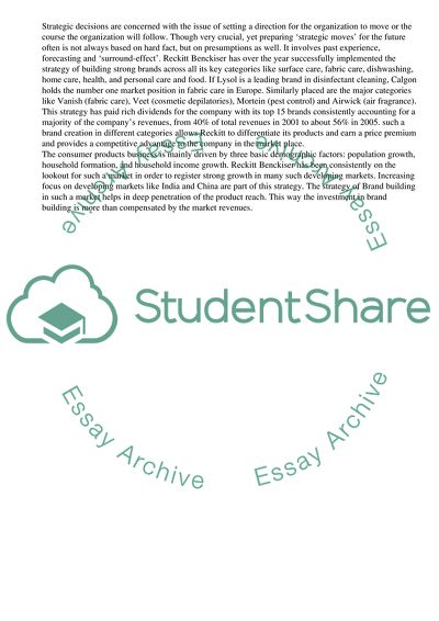 Reckitt Benckisers Marketing and Strategy Analysis