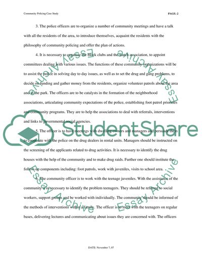 Community Policing case study