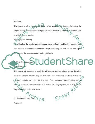 Production of Cognac, Whiskey, and Scotch