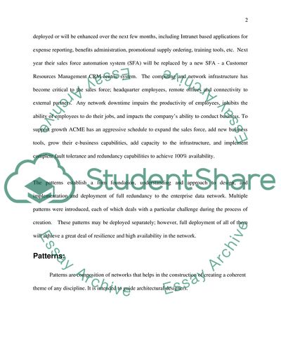 The Patterns in Acme Enterprises Data Network