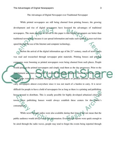 The Advantages of Digital Newspaper over Traditional Newspaper