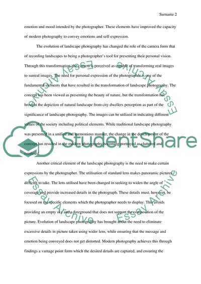 The Evolution of Landscape Photography from the Model Presented by Ansel Adams