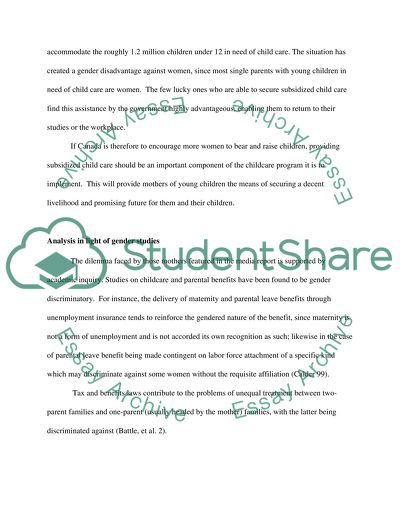 Critical analysis of inadequate childcare