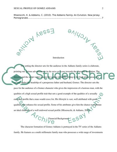 Sexual Profile of Gomez Addams