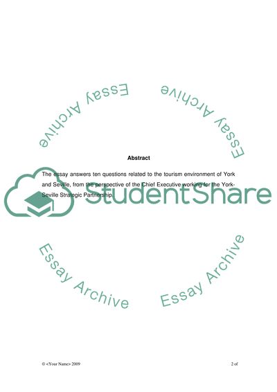 Tourism Environment of York and Seville