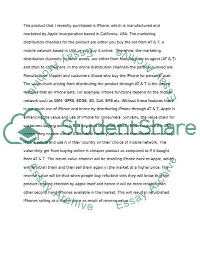 The Marketing Distribution Channels in the iPhone