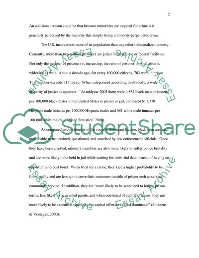 Racism And Prejudices As Factor Of Criminal Behavior