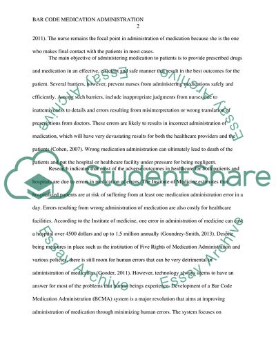 Bar Code Medication Administration