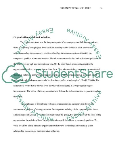 Culture of Organizational