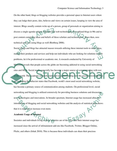 Impact of Social Networking and Blogging on Internet Usage