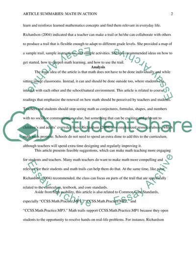 Engaging Children Physically and Mentally: The Power of Math Trails