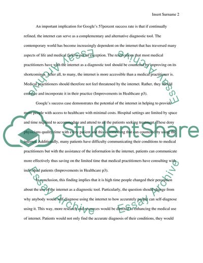 Self-Diagnosis Using Google