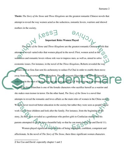 Women in Chinese Great Novels