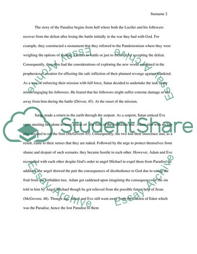 The Analysis of the Paradise Lost