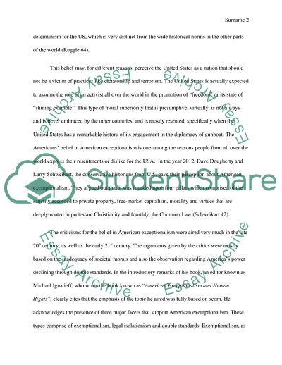 Criticism Against American Exceptionalism