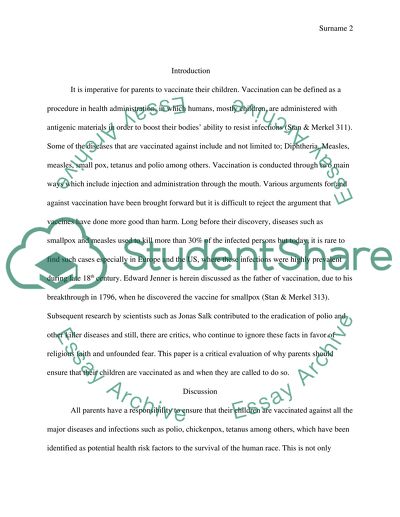 Vaccines: Should parents vaccinate their children