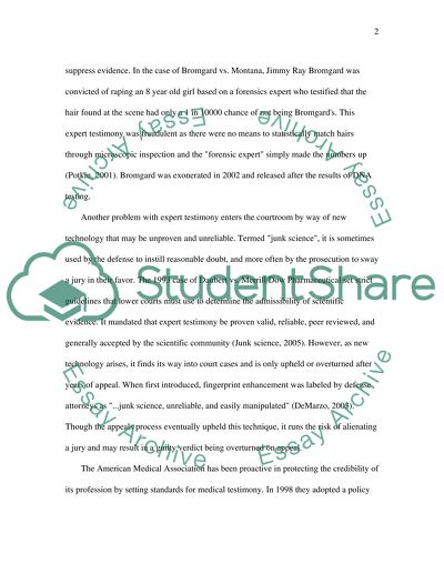 The Expert Witness Controversy