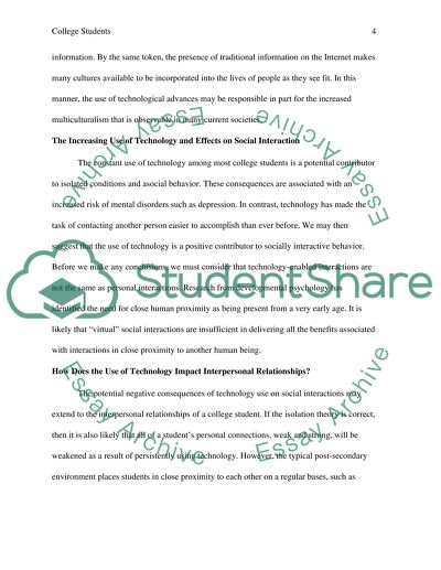 College students and technology