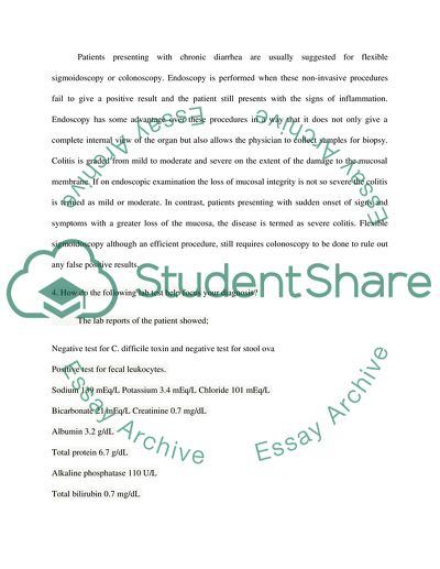 Patient Presenting with Diarrhea
