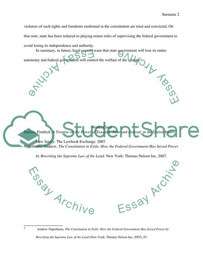 Over the long term, has state power increaded r decreased in relation to that of the federal government