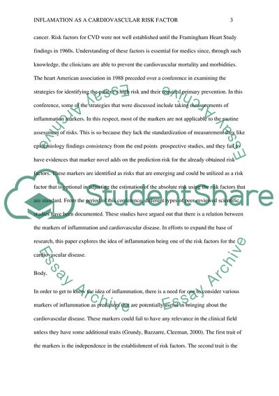 Inflammation as a Cardiovascular Risk Factor
