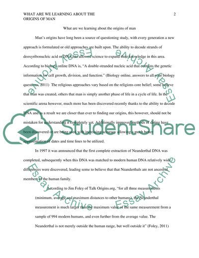 What are we learning about the origins of man