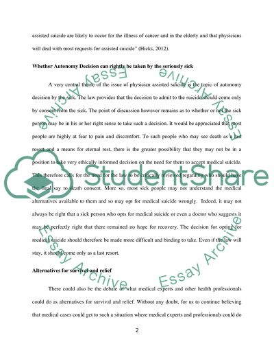 Doctor Assisted Suicide