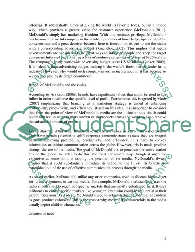 McDonalds and its cultural branding principle through effective communication process