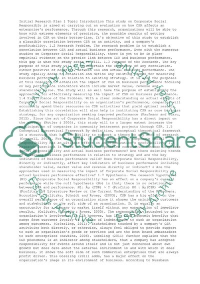 Initial Research Plan