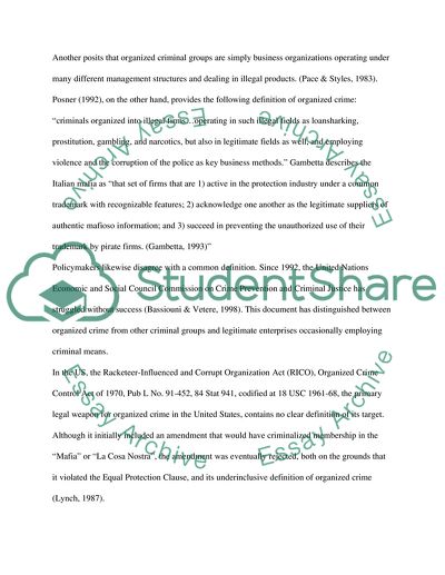 Structures of Organised Crime